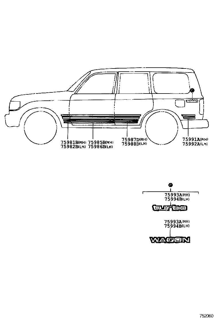  LAND CRUISER VAN |  BODY STRIPE