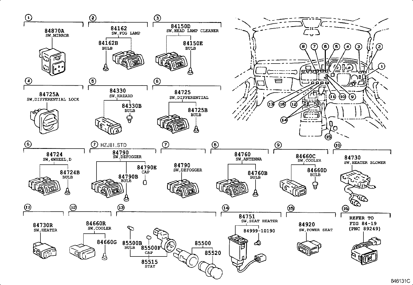  LAND CRUISER VAN |  SWITCH RELAY COMPUTER