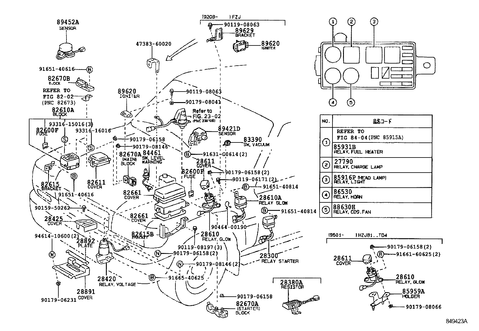  LAND CRUISER VAN |  SWITCH RELAY COMPUTER