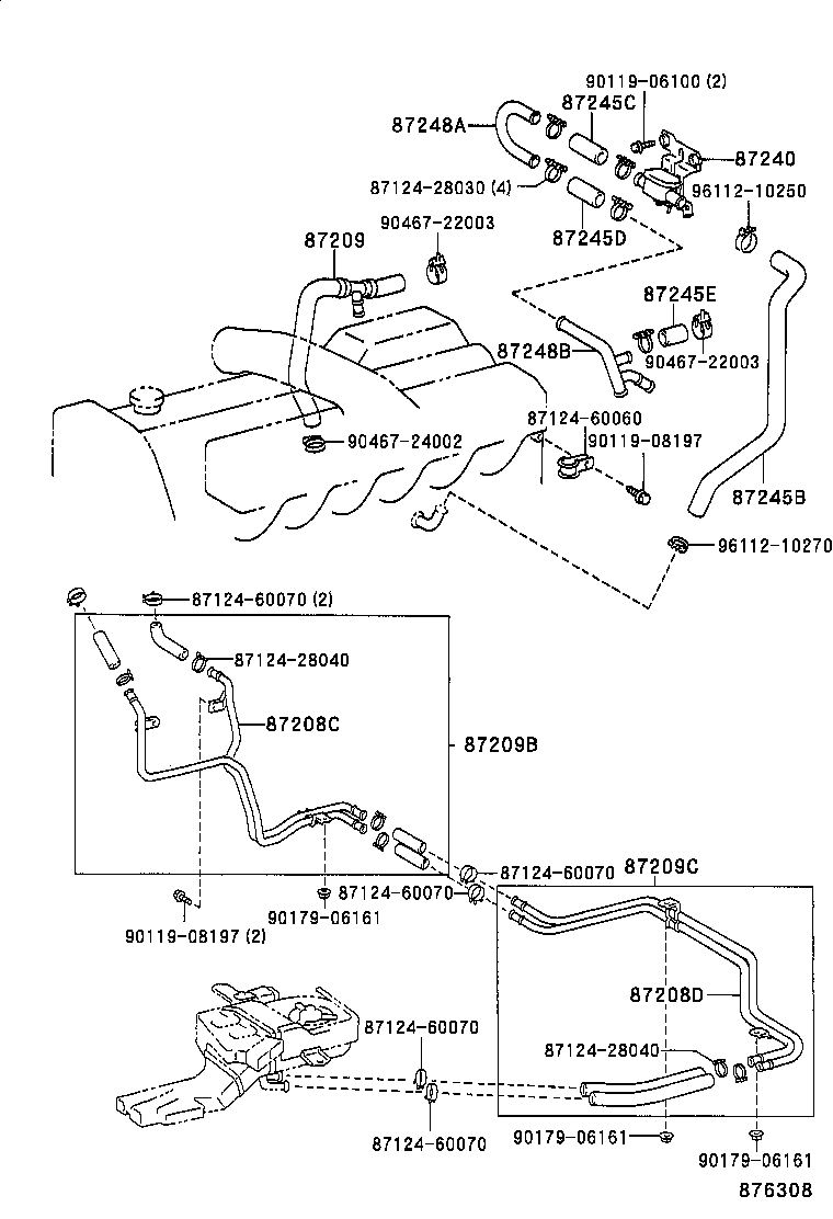  LAND CRUISER VAN |  HEATING AIR CONDITIONING WATER PIPING