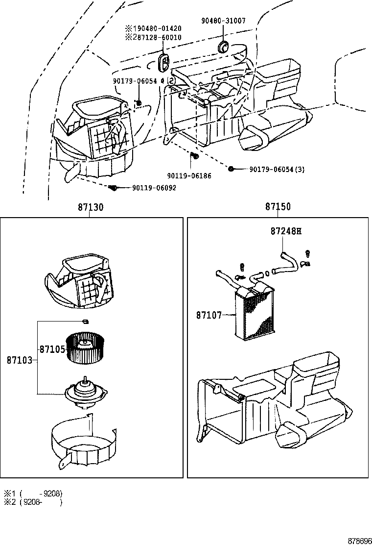  LAND CRUISER VAN |  HEATING AIR CONDITIONING HEATER UNIT BLOWER