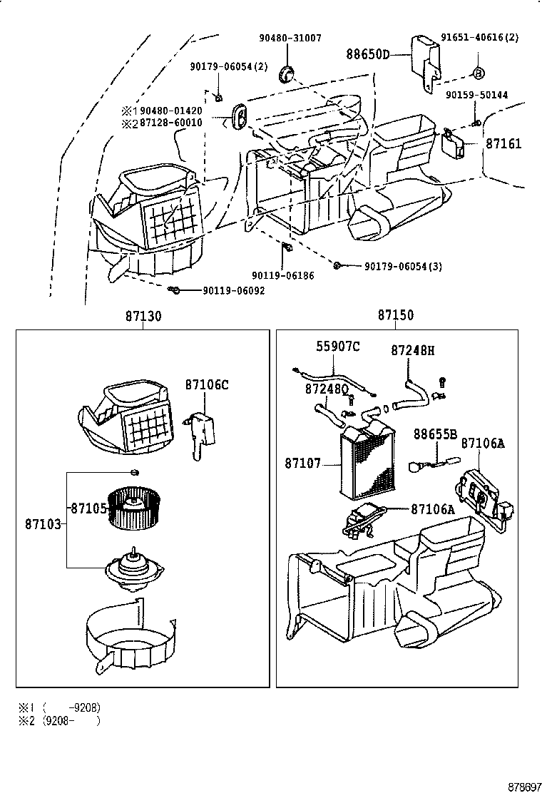  LAND CRUISER VAN |  HEATING AIR CONDITIONING HEATER UNIT BLOWER