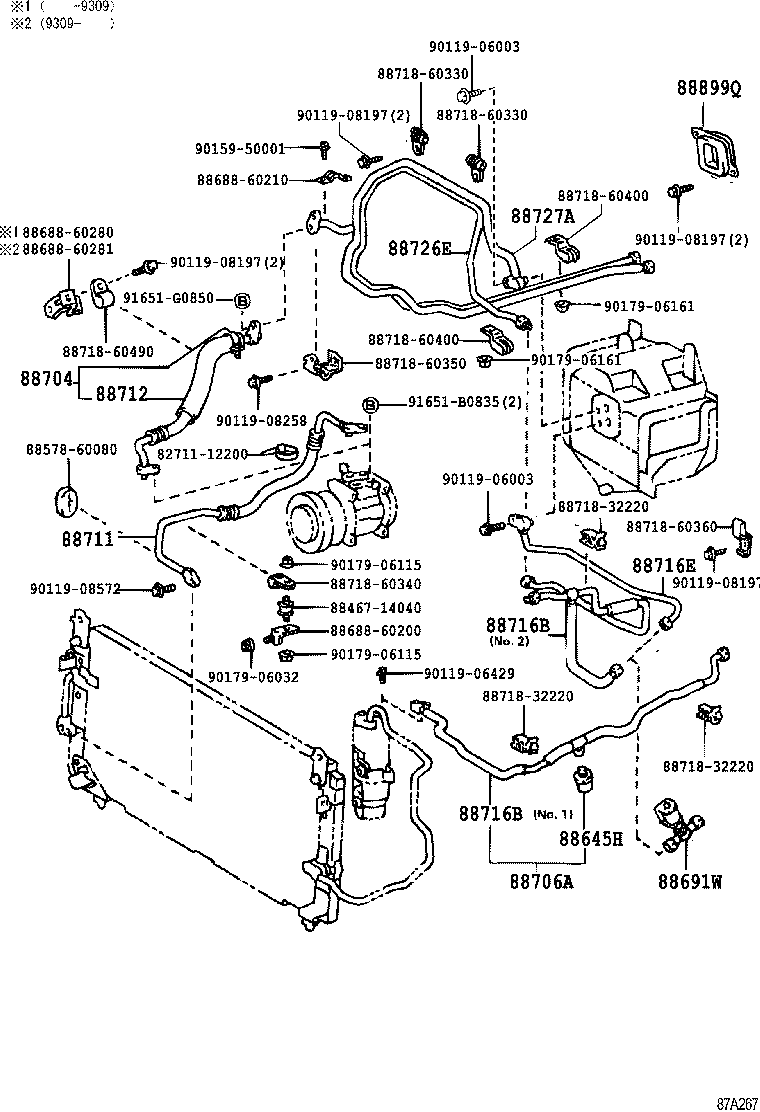  LAND CRUISER VAN |  HEATING AIR CONDITIONING COOLER PIPING