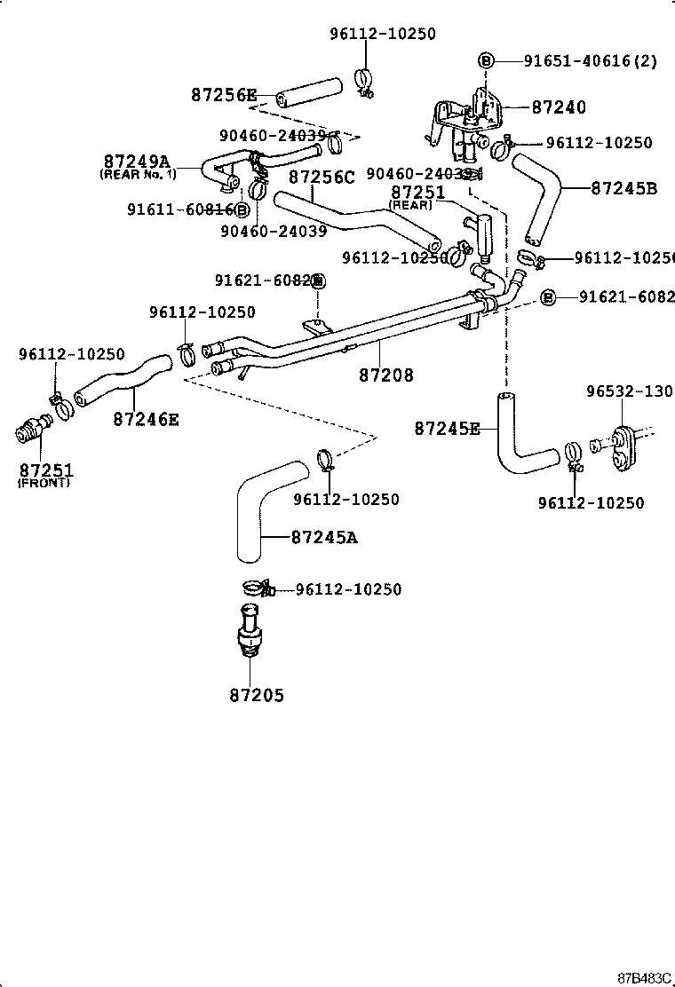  LAND CRUISER VAN |  HEATING AIR CONDITIONING WATER PIPING