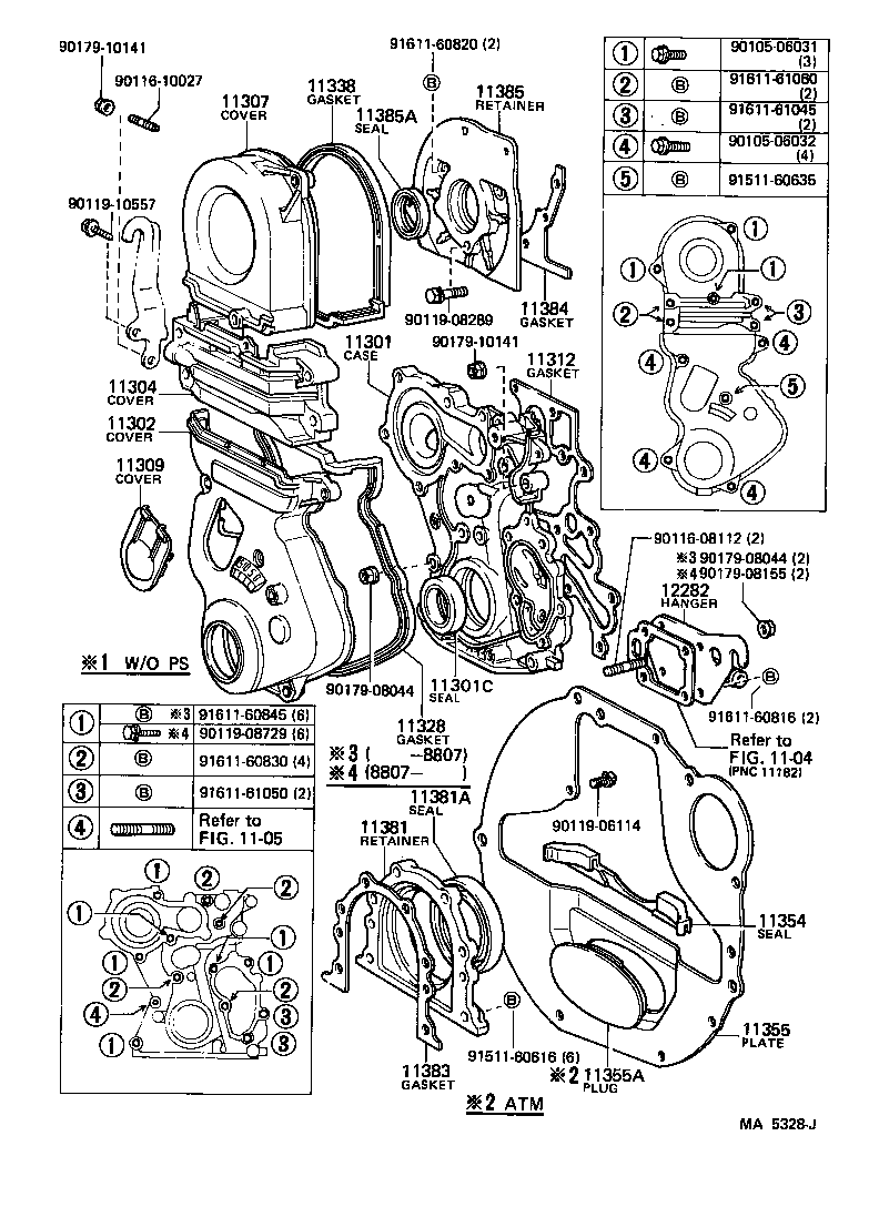  CROWN |  TIMING GEAR COVER REAR END PLATE