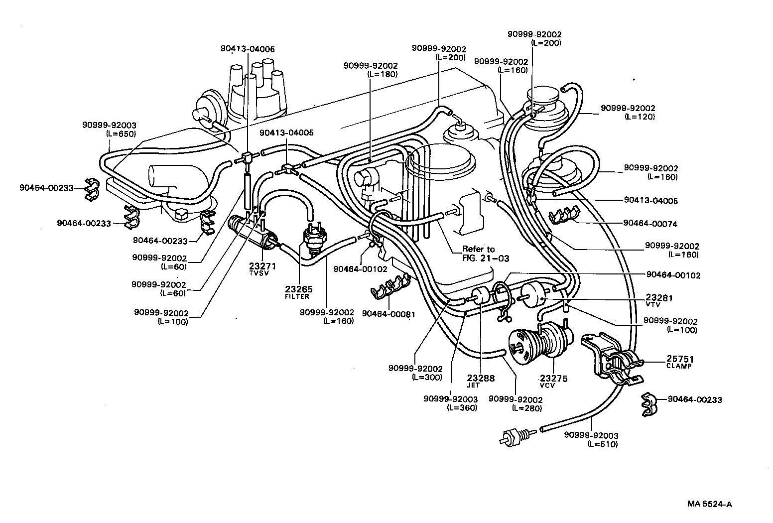  HILUX |  VACUUM PIPING