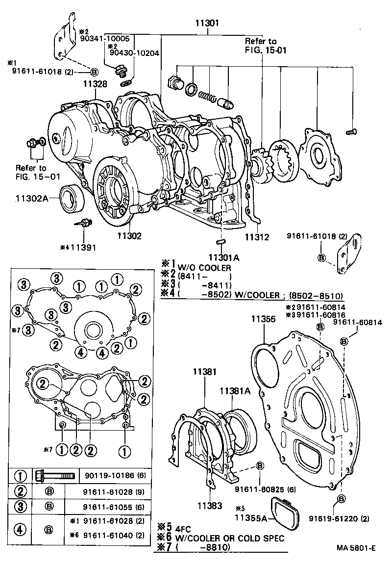  COASTER |  TIMING GEAR COVER REAR END PLATE