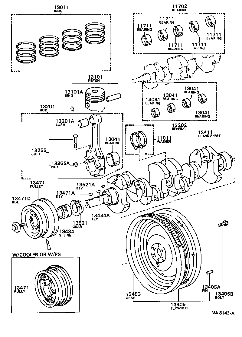  COASTER |  CRANKSHAFT PISTON