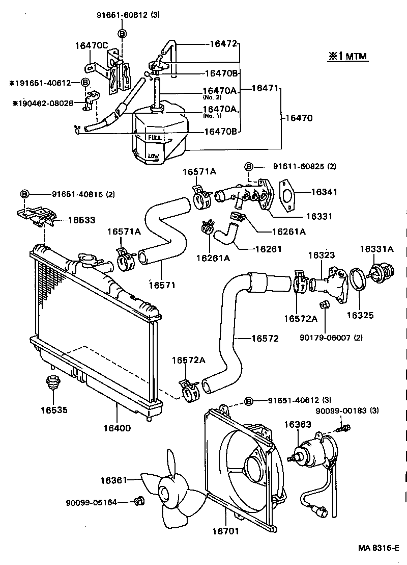  CARINA ED |  RADIATOR WATER OUTLET