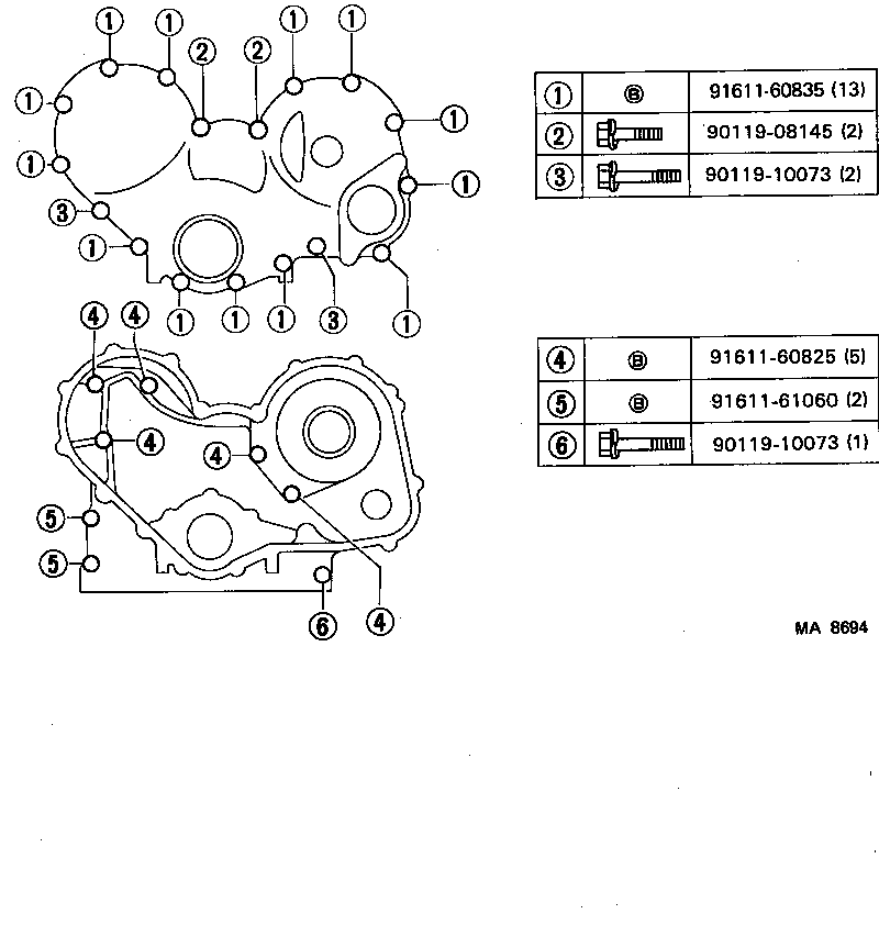  LAND CRUISER S T H T |  TIMING GEAR COVER REAR END PLATE