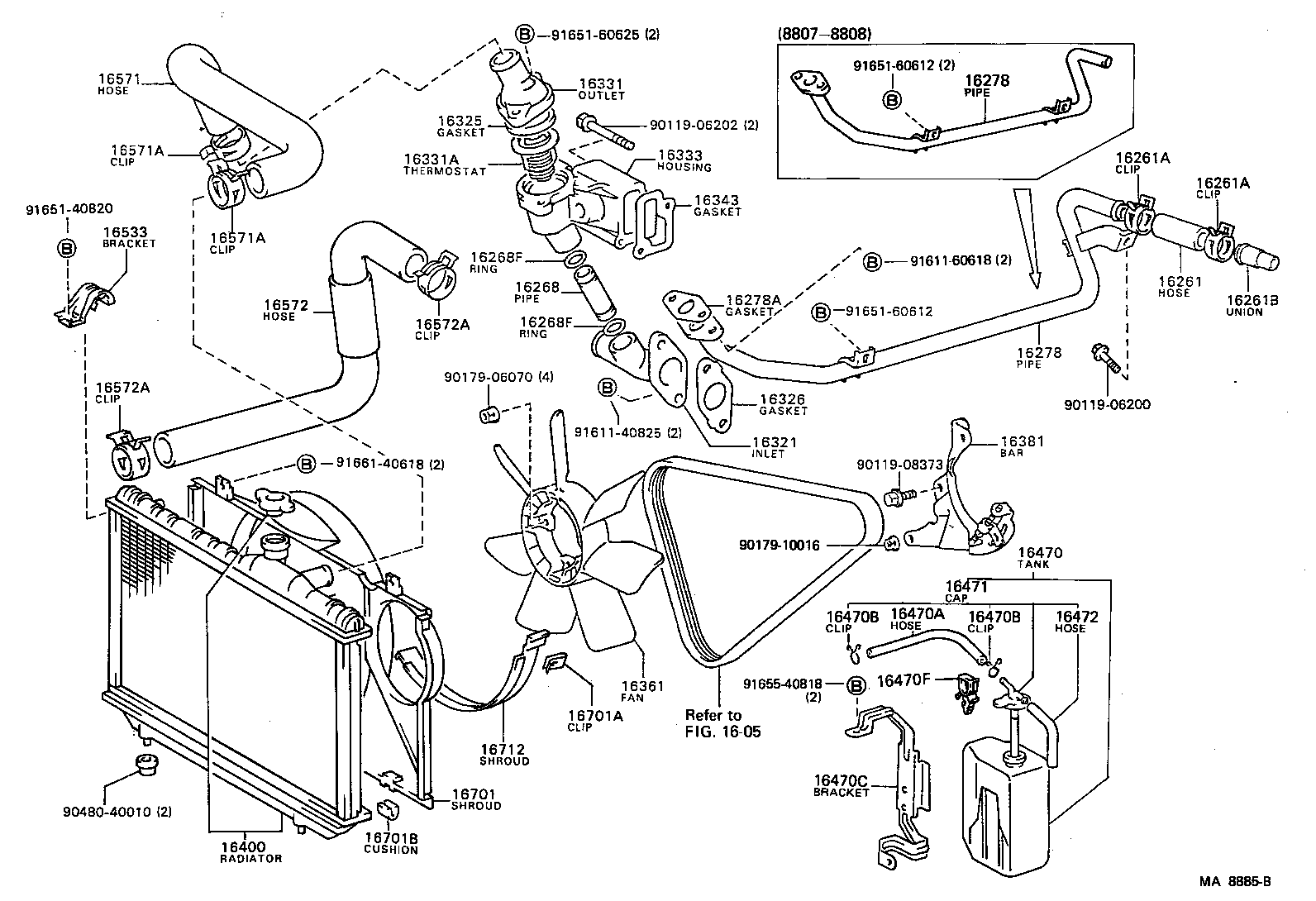  SUPRA |  RADIATOR WATER OUTLET