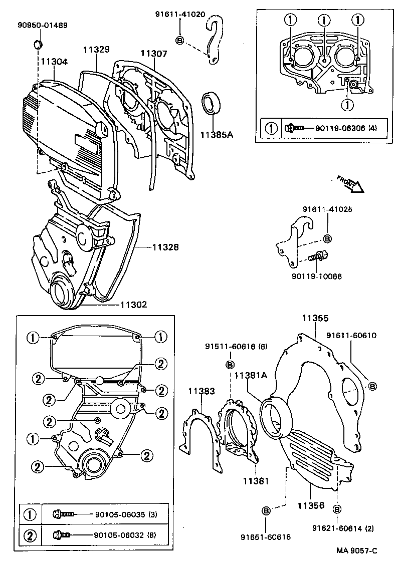  CAMRY VISTA |  TIMING GEAR COVER REAR END PLATE