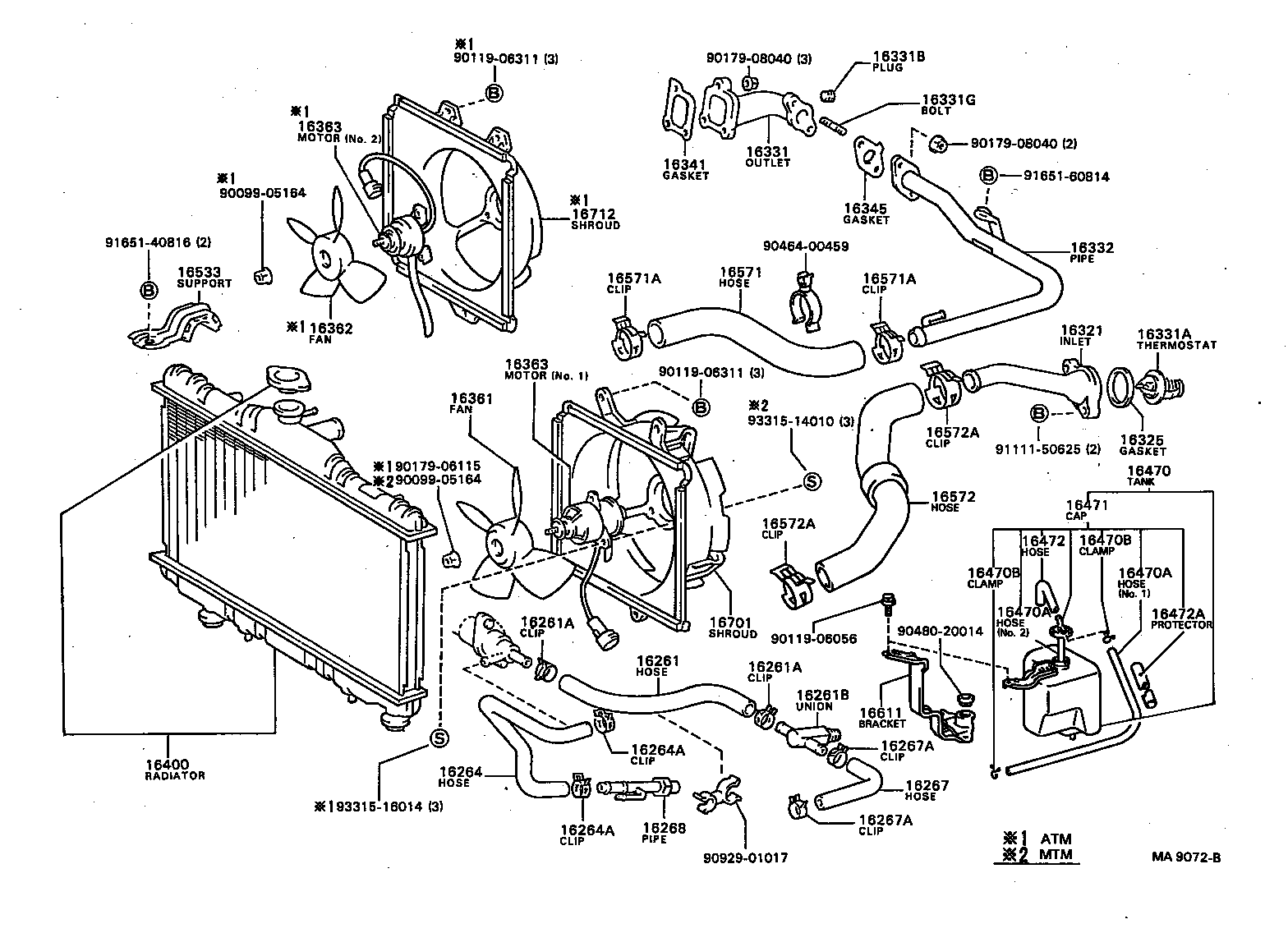  CAMRY VISTA |  RADIATOR WATER OUTLET