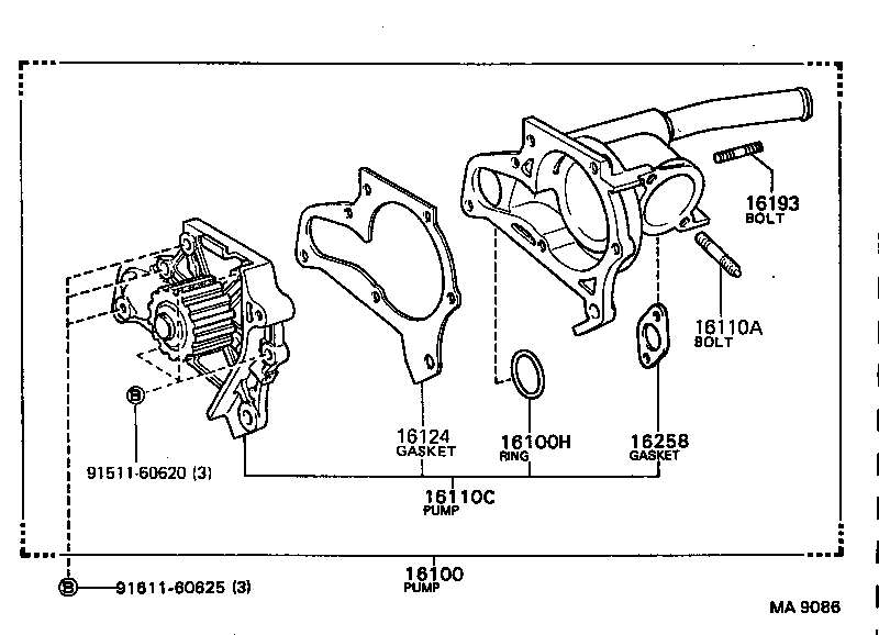  CAMRY VISTA |  WATER PUMP