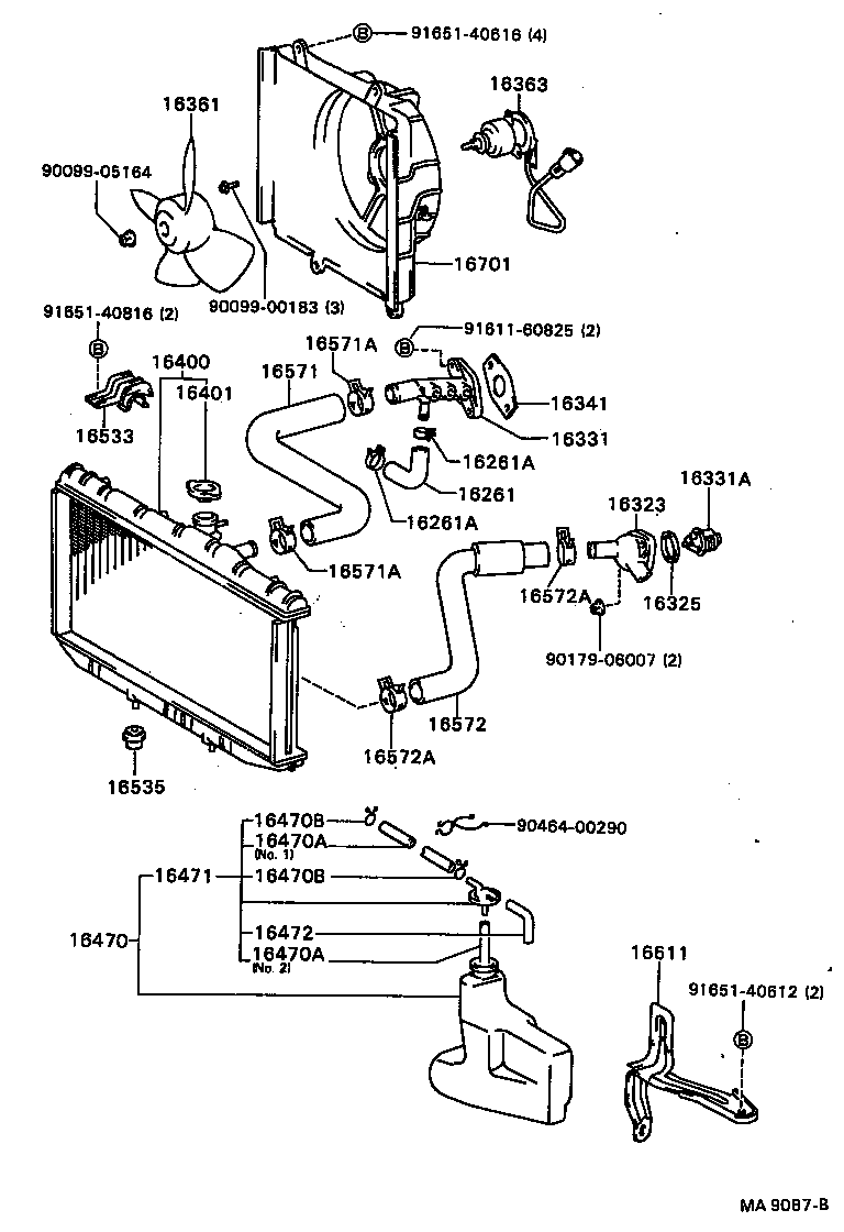  CAMRY VISTA |  RADIATOR WATER OUTLET