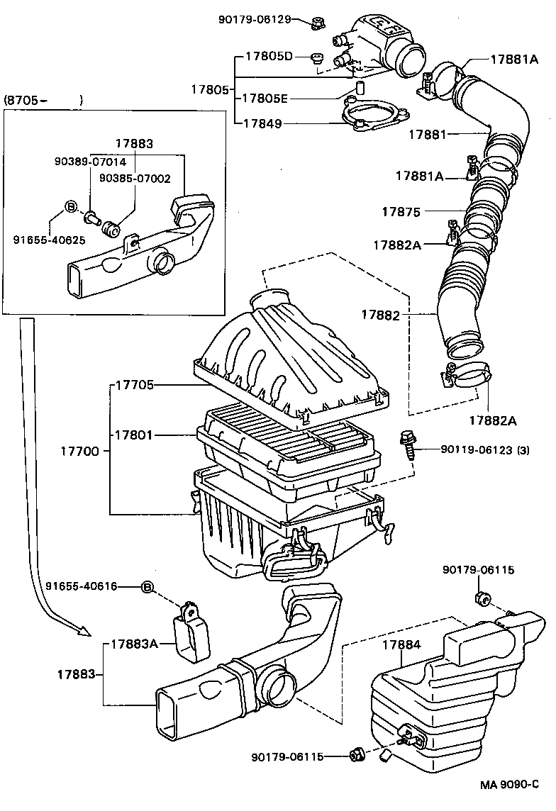  CAMRY VISTA |  AIR CLEANER