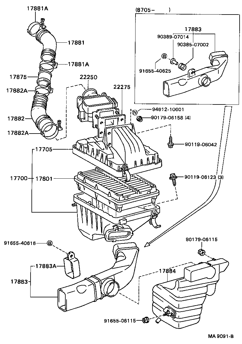  CAMRY VISTA |  AIR CLEANER