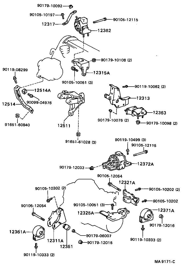  CAMRY VISTA |  MOUNTING