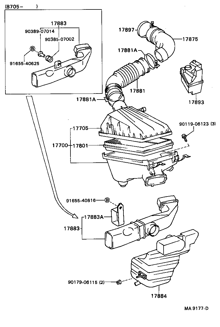  CAMRY VISTA |  AIR CLEANER