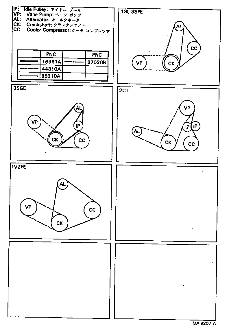  CAMRY VISTA |  V BELT