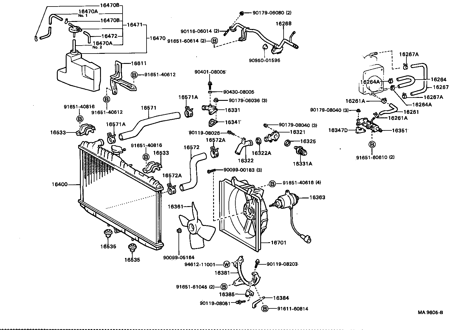  CAMRY VISTA |  RADIATOR WATER OUTLET