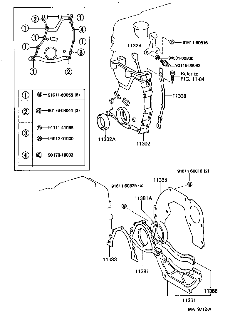  CROWN |  TIMING GEAR COVER REAR END PLATE