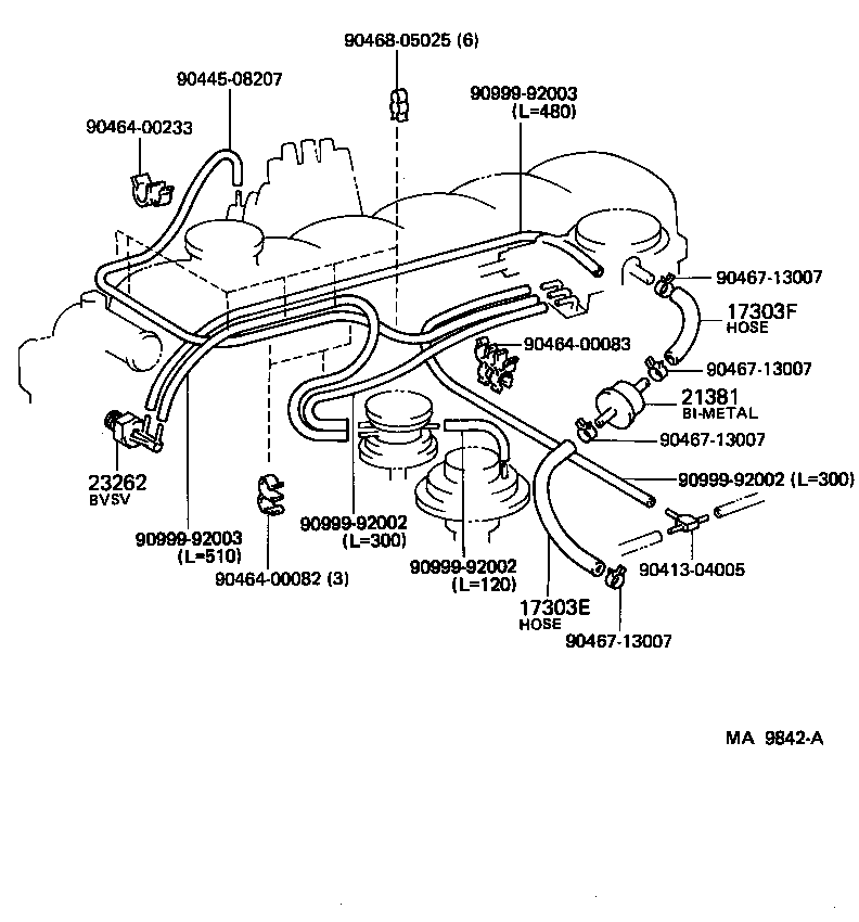  LAND CRUISER VAN |  VACUUM PIPING