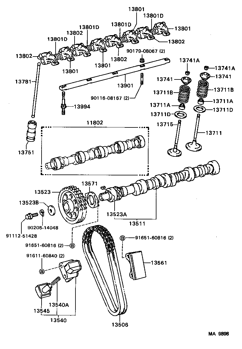  TOYOACE DYNA |  CAMSHAFT VALVE