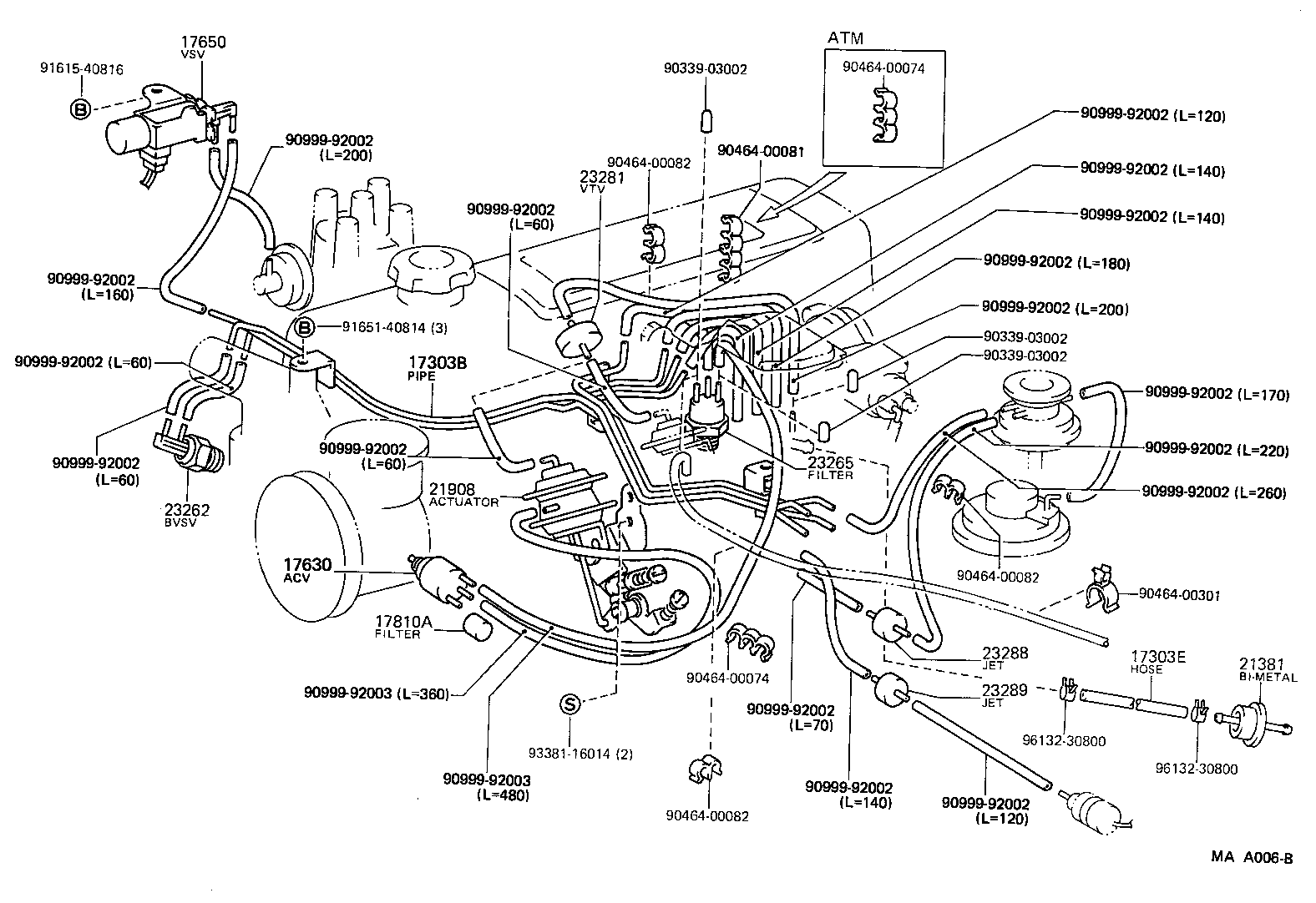  HIACE VAN WAGON |  VACUUM PIPING