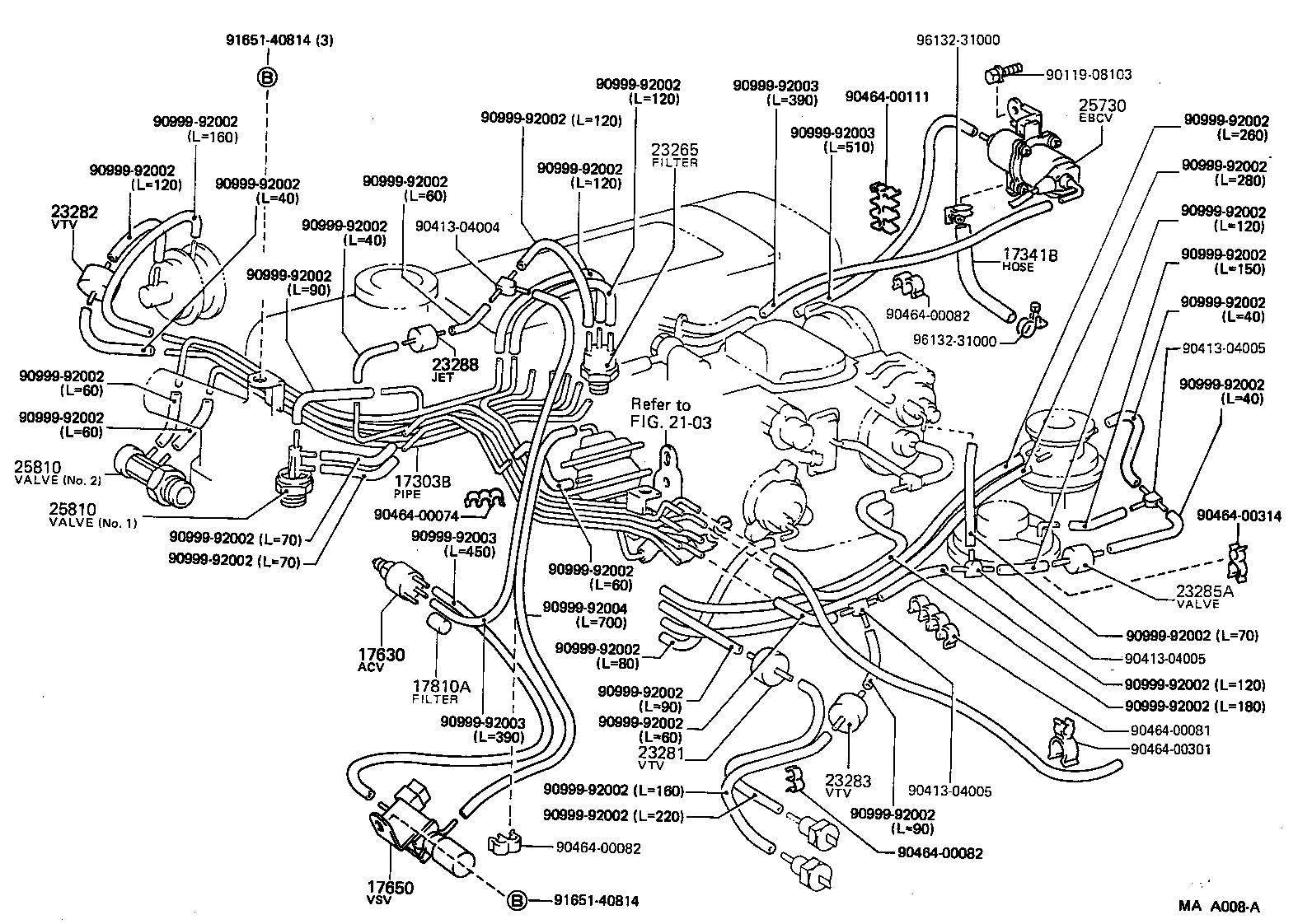  HIACE VAN WAGON |  VACUUM PIPING