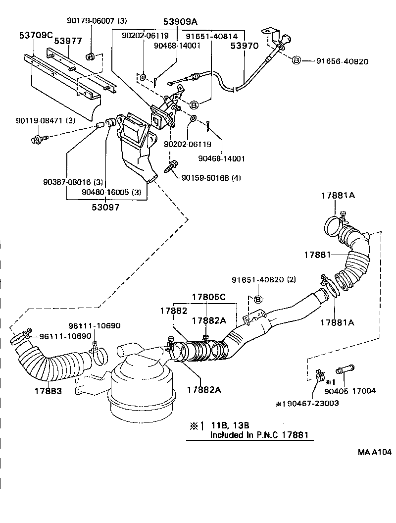  DYNA TOYOACE |  AIR CLEANER