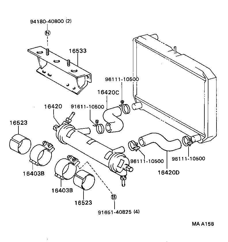 DYNA TOYOACE |  RADIATOR WATER OUTLET