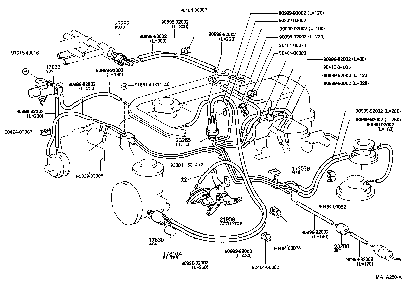  HIACE VAN WAGON |  VACUUM PIPING