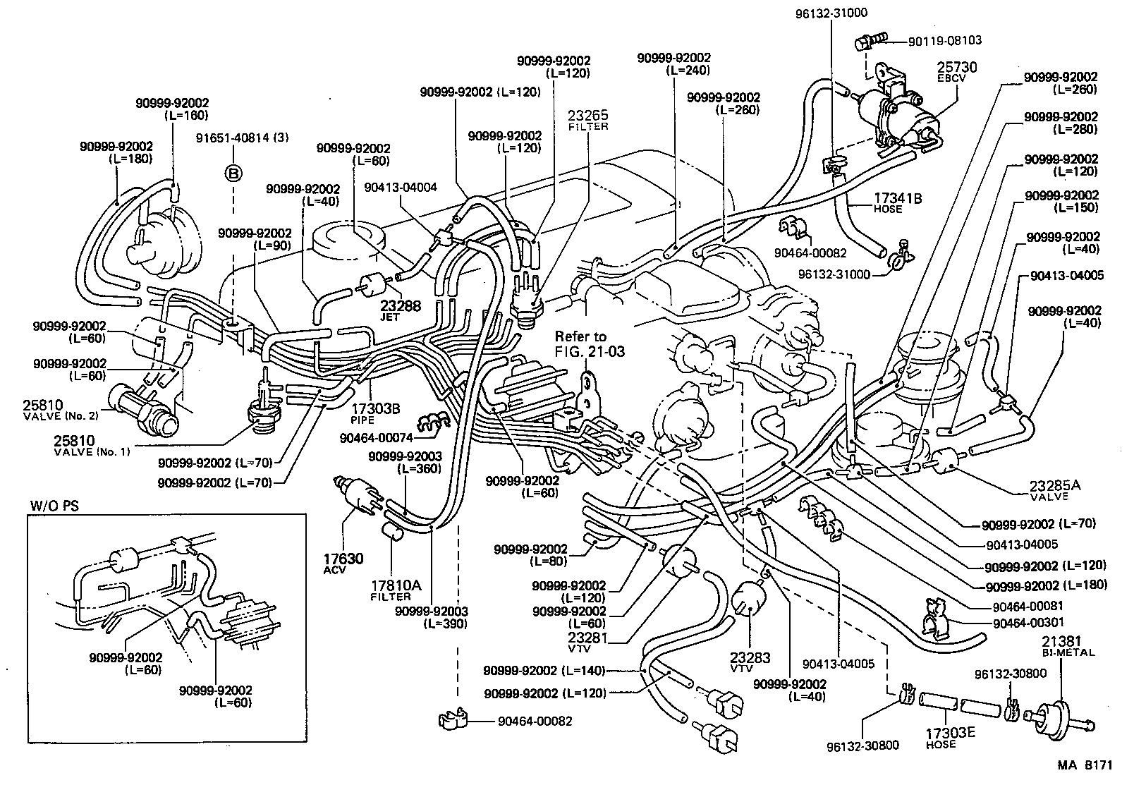  HIACE VAN WAGON |  VACUUM PIPING