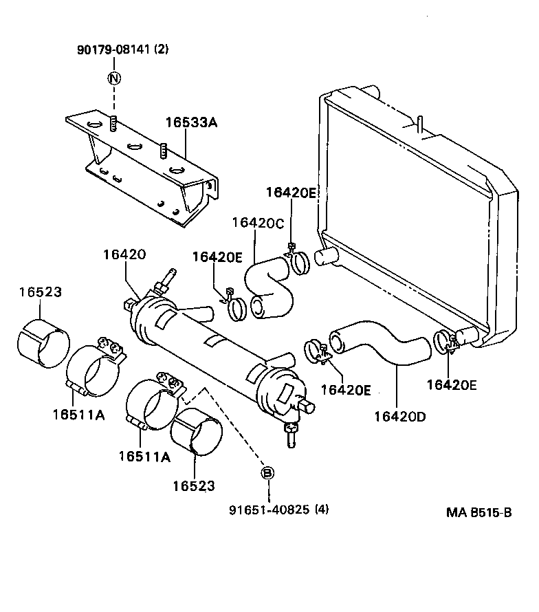  DYNA TOYOACE |  RADIATOR WATER OUTLET