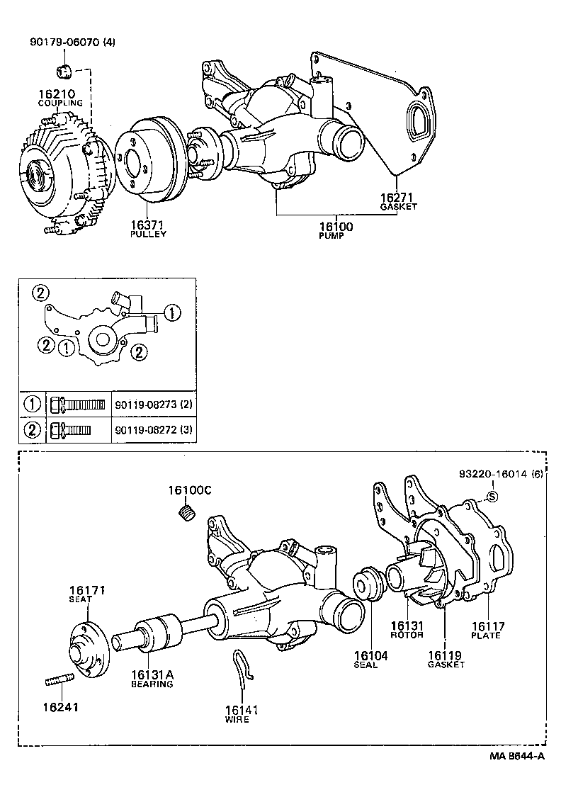  DYNA TOYOACE |  WATER PUMP
