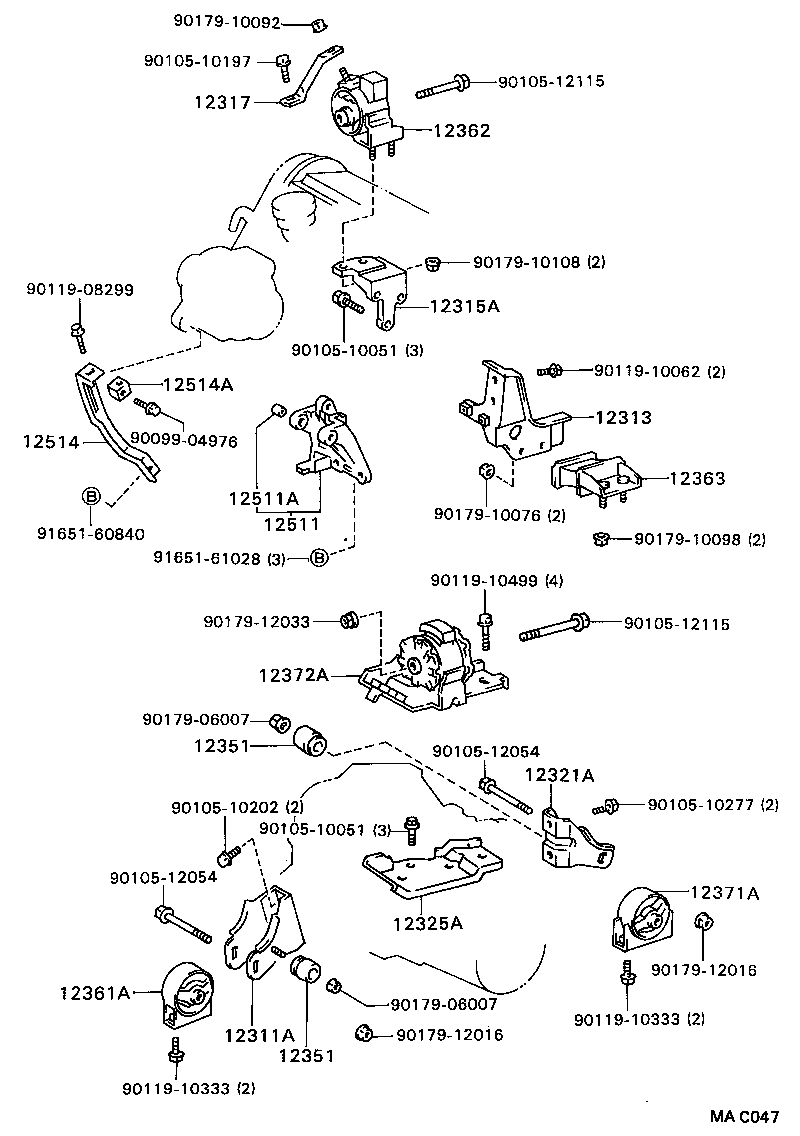  CAMRY VISTA |  MOUNTING