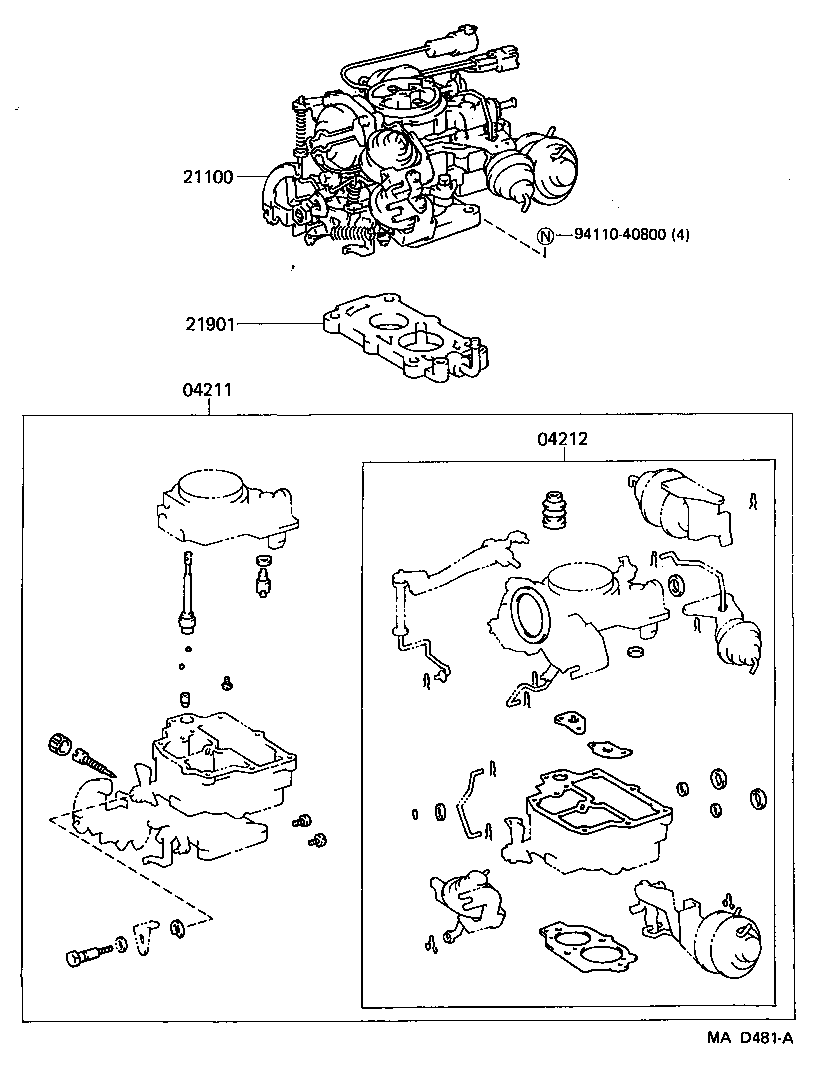  STARLET |  CARBURETOR ASSEMBLY