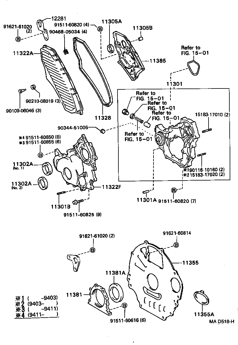  LAND CRUISER VAN |  TIMING GEAR COVER REAR END PLATE