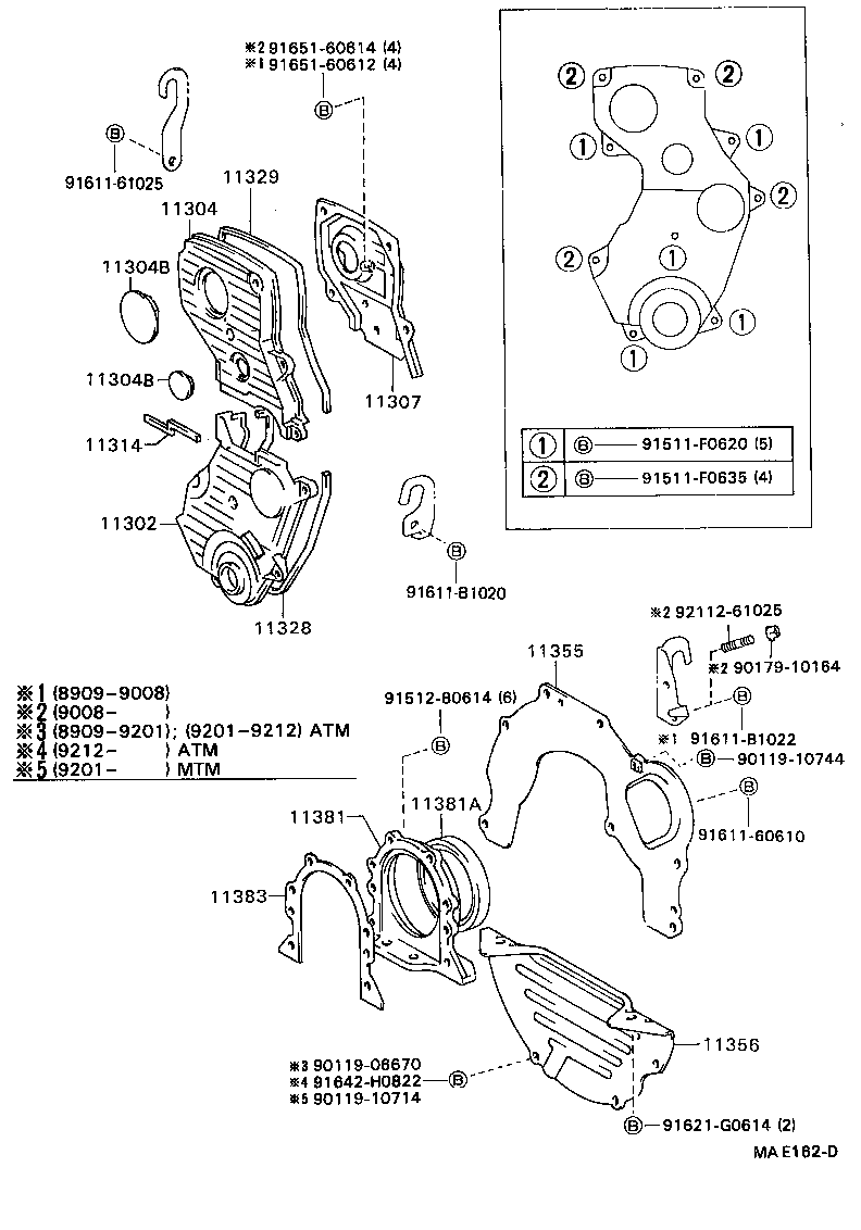  CARINA ED |  TIMING GEAR COVER REAR END PLATE