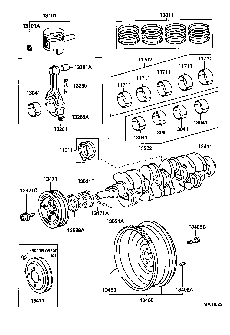  HIACE TRUCK |  CRANKSHAFT PISTON