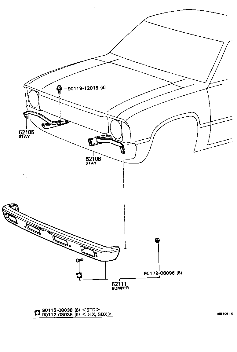  HILUX |  FRONT BUMPER BUMPER STAY