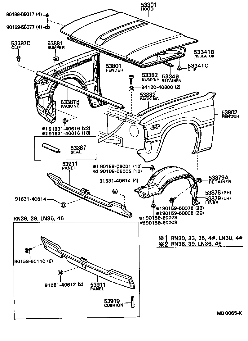  HILUX |  HOOD FRONT FENDER