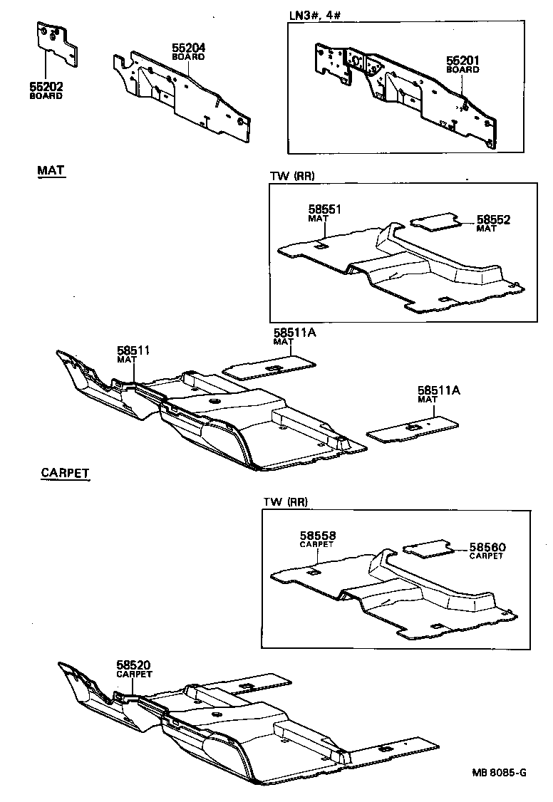  HILUX |  FLOOR MAT SILENCER PAD