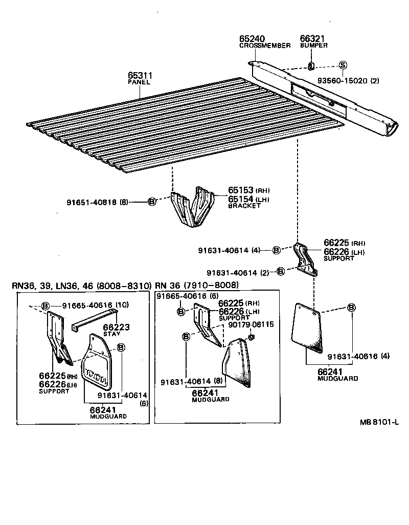 HILUX |  REAR BODY FLOOR FENDER