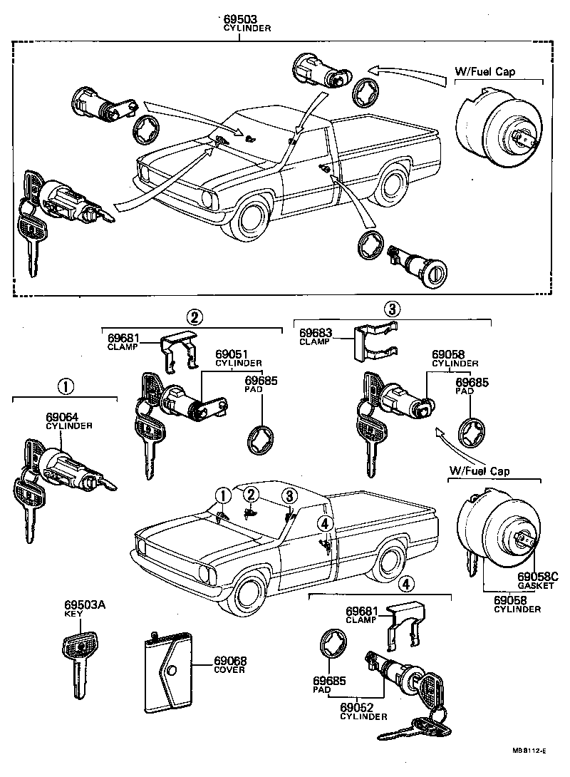  HILUX |  LOCK CYLINDER SET