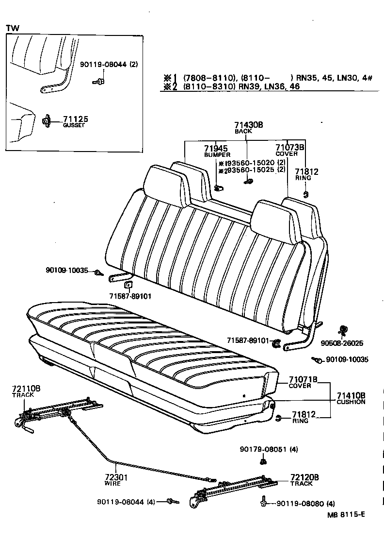  HILUX |  SEAT SEAT TRACK