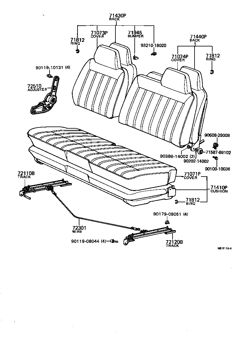  HILUX |  SEAT SEAT TRACK