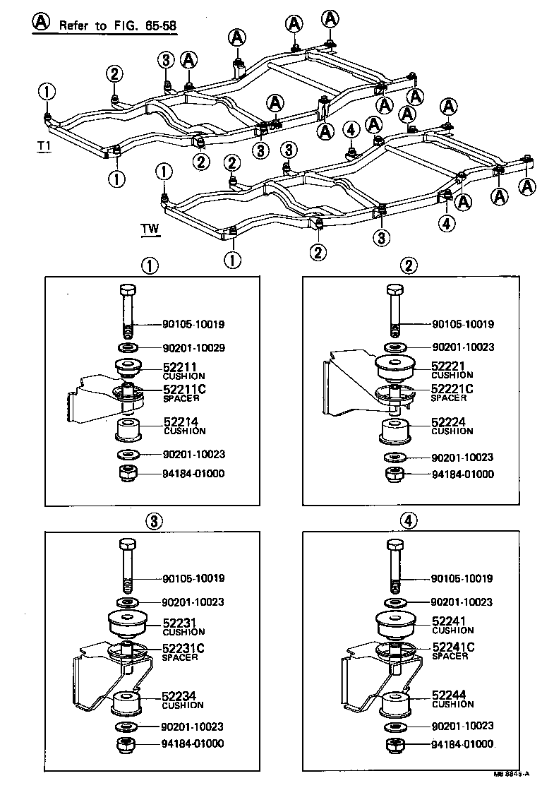  HILUX |  CAB MOUNTING BODY MOUNTING