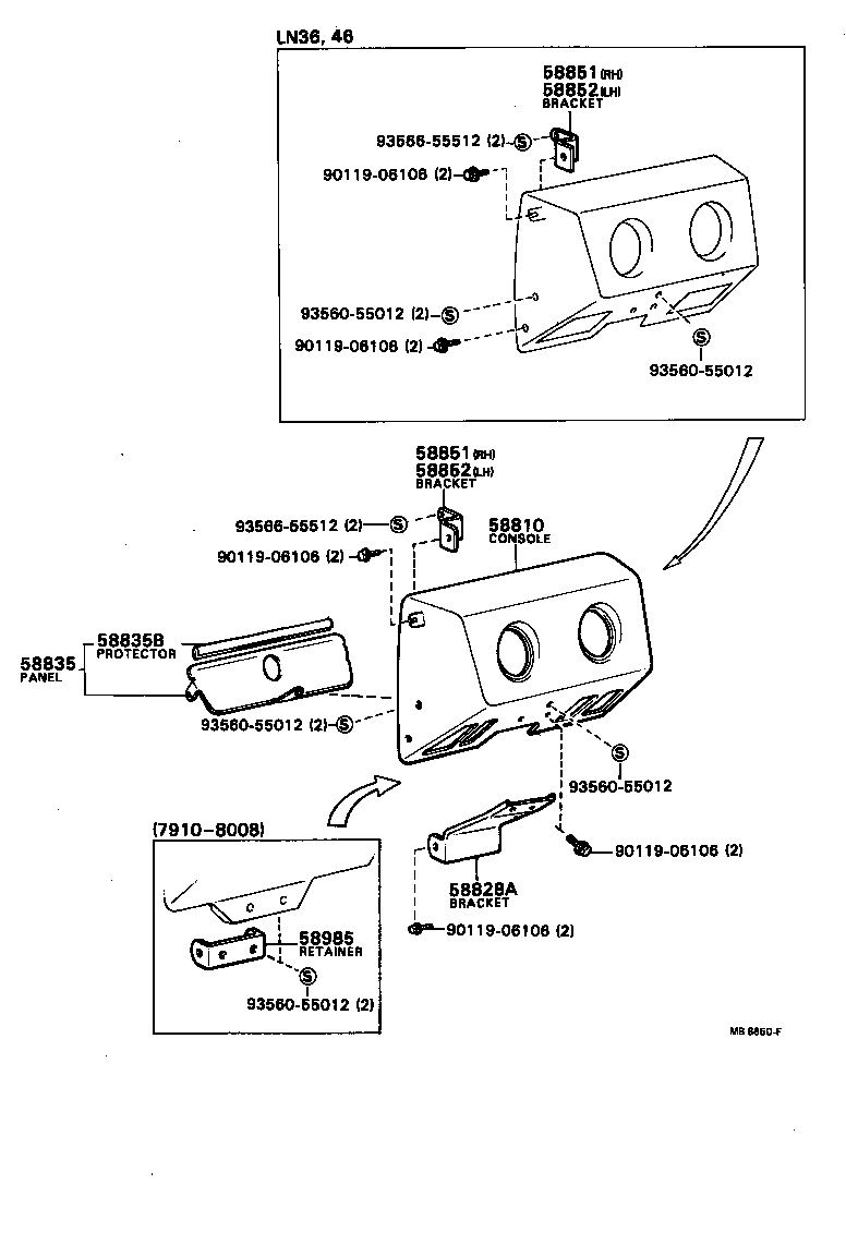  HILUX |  CONSOLE BOX BRACKET
